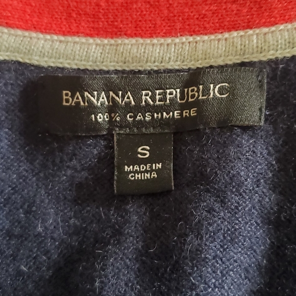 Banana republic cashmere navy blue cardigan sweater - Picture 3 of 3